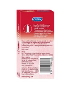 نمای جایگزین از کاندوم نازک دورکس با رایحه توت فرنگی بسته 10 عددی
