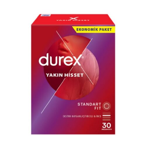 کاندوم دورکس نازک بسته 30 عددی Yakin hisset Standard Fit