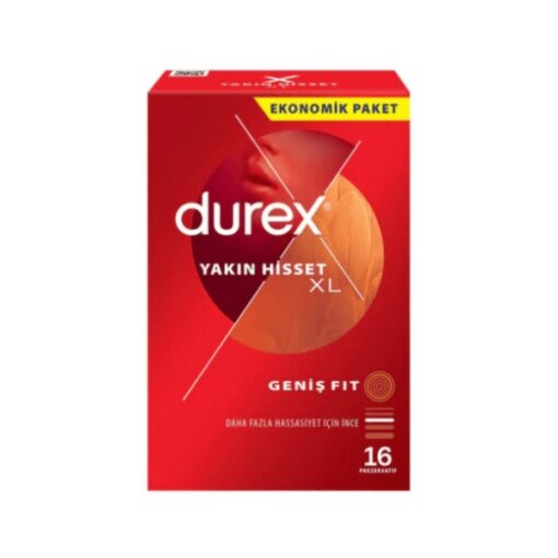 کاندوم دورکس نازک سایز بسیار بزرگ XL بسته 16 عددی YAKIN HISSET