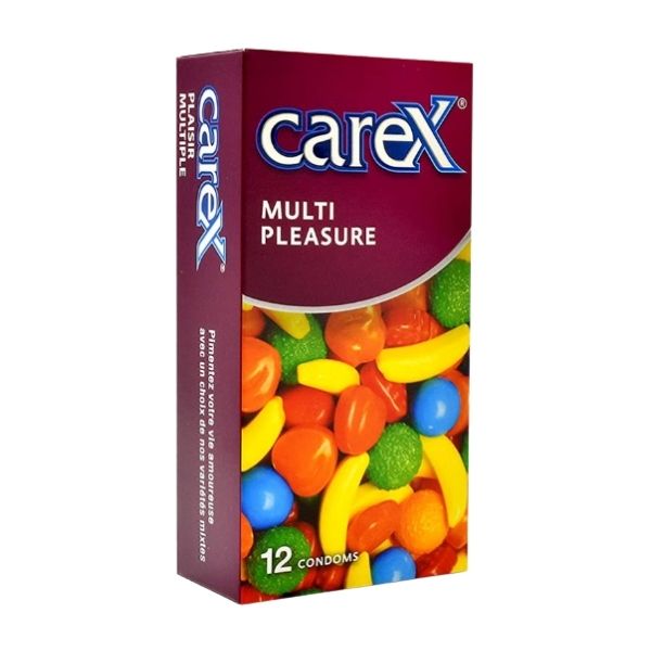 کاندوم CareX مدل Multi Pleasure بسته 12 عددی