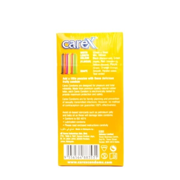کاندوم CareX مدل Assorted Flavours بسته 12 عددی - تصویر 2